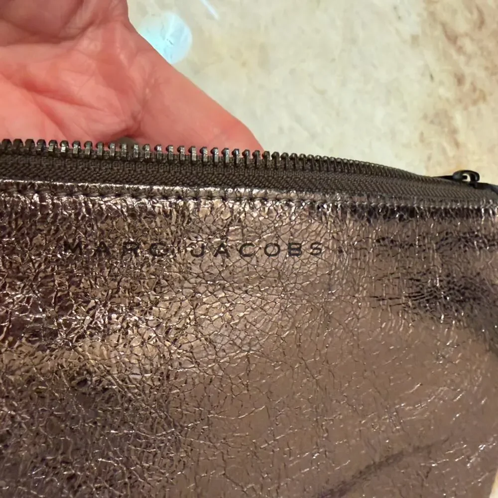 Marc Jacobs Neiman Marcus Target Collab Metallic Pewter Clutch Bag